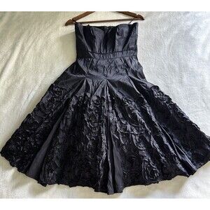Jessica Simpson Dress Sze 4 Black Strapless Homecoming Witchy Whimsy Goth Grunge